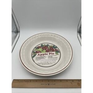 VINTAGE Sunnycraft  "Sunny's Pride" Apple Pie Baking Dish Sunstone 10.5" recipe